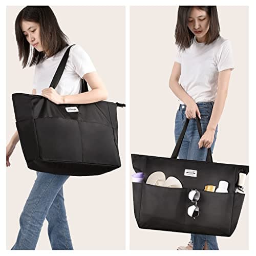 HOMESPON Large Waterproof Beach Bag for Women, Zippered Pool Tote — view 2