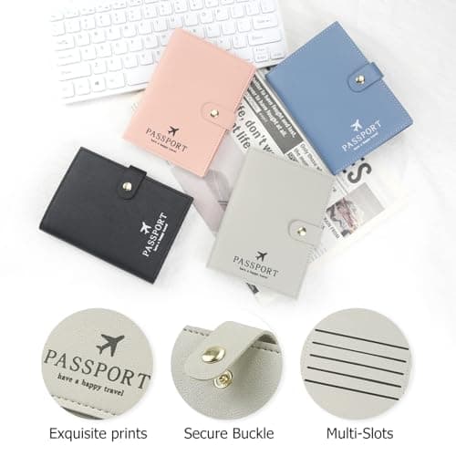 ILIYAH British Passport Holder Wallet - Passport Cover Premium PU Leather Travel Passport Case with Distinctive Design for Men Women (Light Grey) — view 4
