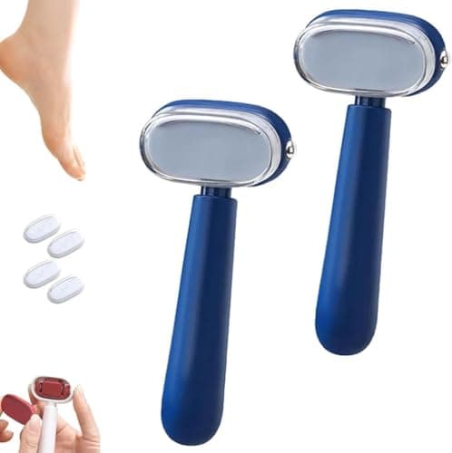 2PCS Double-Sided Foot Scraper for Callus Removal (Blue)