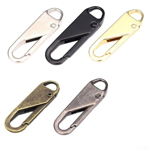Metal Zipper Puller Repair Kit 3.7cm Rust-Free(Silver)