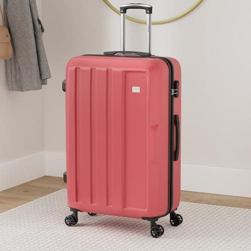 FLYMAX XL 32" Extra Large Suitcase 4 Wheel Lightweight Luggage Hard Shell Check in Hold Travel ABS 143 Litre Capacity Travel Case with 3 Digit Combination Lock + Telescopic Handle Red — view 2