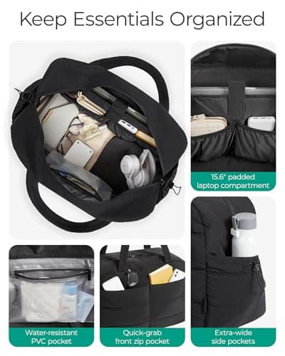 BAGSMART 31L Travel Gym Duffle & Wet Pocket, Weekend Overnight Carry on Bag — view 2