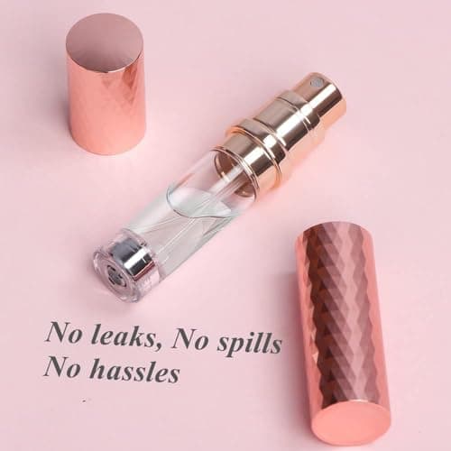 Aurdox Perfume Atomiser Refillable, Mini Perfume Travel Bottle, Small Perfume Spray Bottles with Bottom Pump, Leaking Proof and Portable for Women and Men, Elegant Dimond Design,5ml — view 4