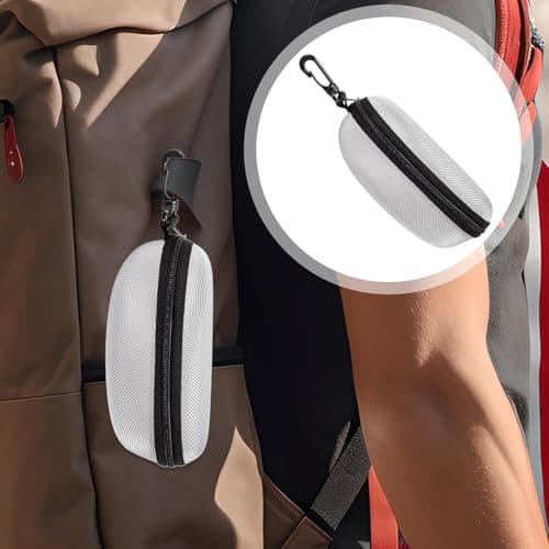 Travel Sunglasses Case - Travel Zipper Eyeglasses Case - Shockproof Eyeglasses Pouch with Felt Lining Holder Belt Clip for Women Children Cycling Camping Hiking Travel — view 3