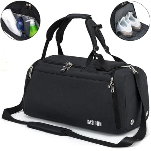 42L Waterproof Gym Bag with Shoes Compartment, Weekend Bag with Wet Pocket — view 6