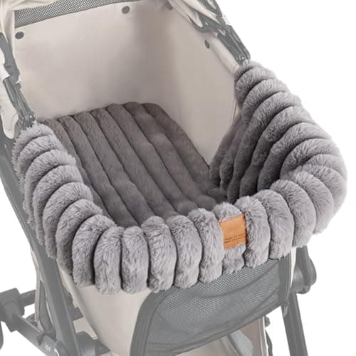 Vmiorzq Pet Stroller Cushion, Winter Dog Cat Stroller Cushion Mat, Magnetic Buckle Strollers Cushions For Dogs, For House Travel Cats Puppy Indoor — view 6