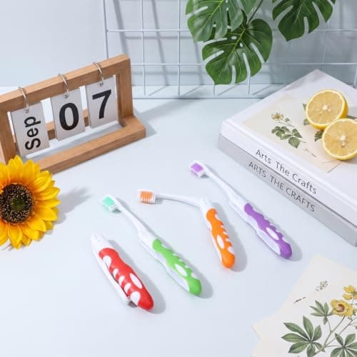 YUXIANLB 6 Pcs Portable Travel Toothbrush Set, Folding Toothbrush — view 6