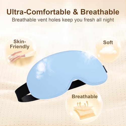 Gritin 100% Blackout Sleep Eye Masks for Women&Men, Side Sleepers Friendly — view 6