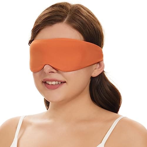 ALASKA BEAR Side Sleeper Sleep Mask, Patented, 100% Blackout (Tangerine) — view 4