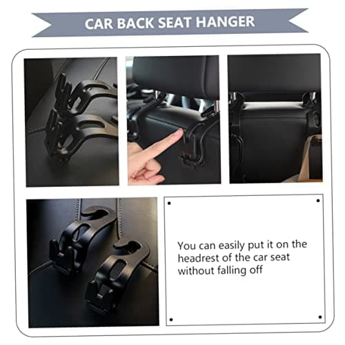 10pcs Car Seat Organizer Auto Hooks PP Black for Headrest — view 5