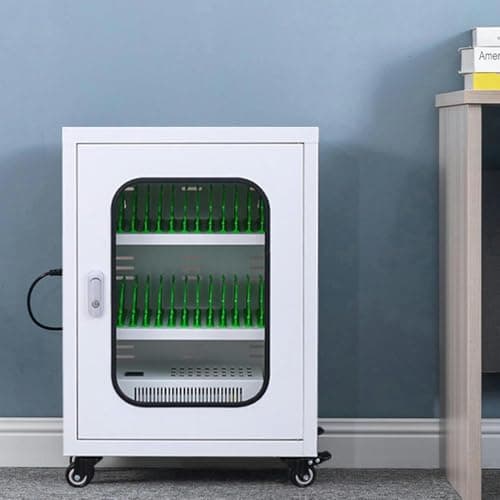 JKJZSALJ Charging Mobile Phone Cabinet,With Tempered Glass Cabinet Door And Multi-Port Charger,5V 2A Efficient Charging,Suitable For Various Mobile Phones,30slots