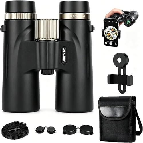 Warmax Binoculars, HD12x42 Adults High Magnification Waterproof Fogproof