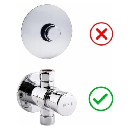 Public Shower Push Button Lock Attachment Hands-Free Timed，4Black+White — view 5