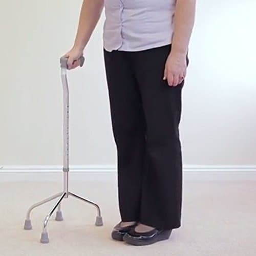 NRS Healthcare Tetrapod Walking Stick with Large 4 Leg Base — view 3