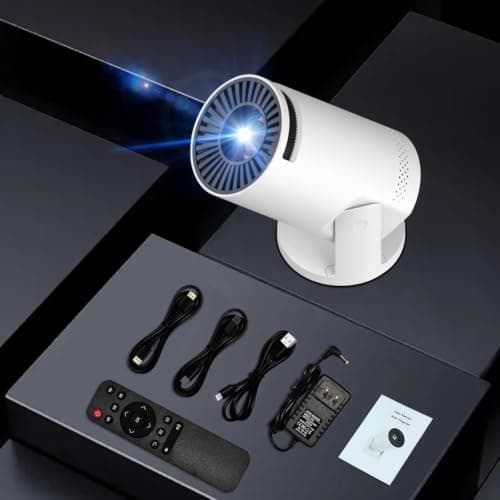 Wireless Mini Projector with WIFI 6 and 5G, 4K 1080P Support Portable Projector 180° Rotatable. 17"-140" Screen Video Projector. Compatible forSmartphone, Laptop, PC(Q5 te) — view 3