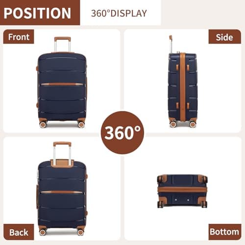 Kono 28 Inch Large Hard Shell Suitcase PP Lightweight Travel Luggage — view 3
