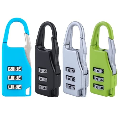Luggage Locks, [4 Pack] 3-Digit Security Suitcase Locks,Small Padlocks Luggage Locks Padlocks with Outdoor Travel Luggage Suitcase Baggage School Gym Lockers Laptop Bag