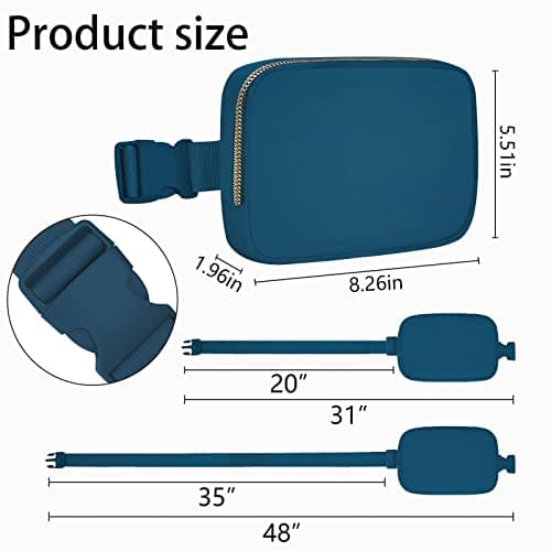 Invool Bum Bag for Women Men, Fanny Pack with Adjustable Straps Crossbody Fashion Waist Pack, Running Belt Bag for Travel Workout Cycling Hiking — view 2
