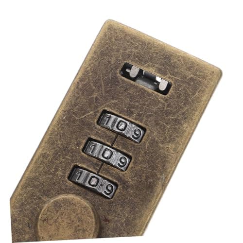 HOUDERCO Iron Mini Travel Suitcase Combination Lock with 3 Digit Password, Keyless Protective Luggage Lock for Briefcases and Luggage Bags, for Travel and Commuters — view 3
