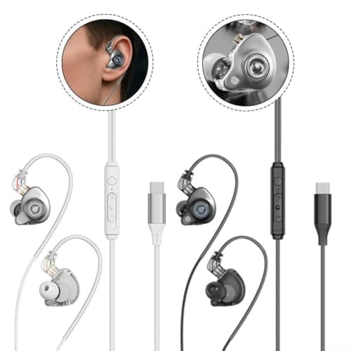 Travel USB C Headset 1.2M Detachable Design(Silver) — view 5