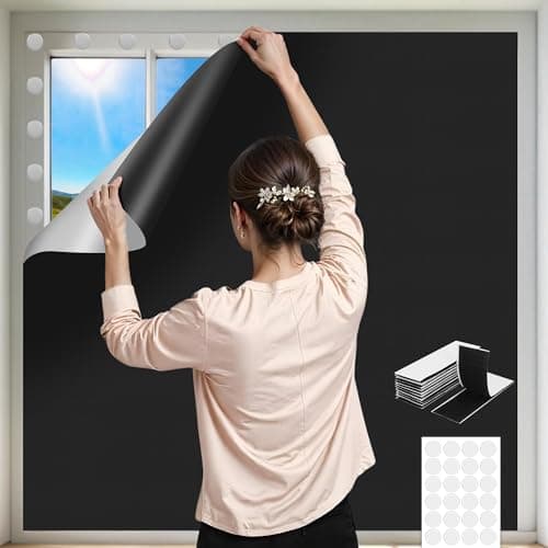 Blackout Curtains for Travel Portable Blackout Blind Stick On 145x100CM