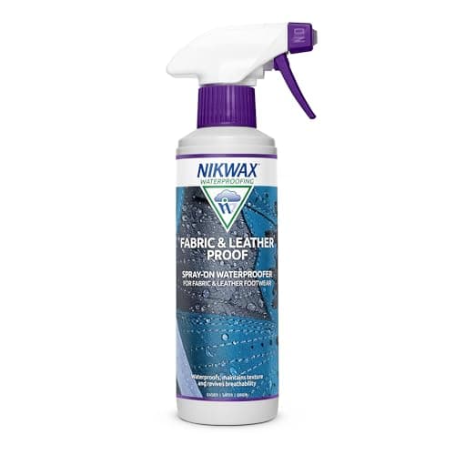 Nikwax Fabric & Leather Shoe Waterproofing Spray 300ml – Water & Stain Protector for Shoes & Boots, Restores DWR, Breathable Protection for Outdoor & Everyday Footwear