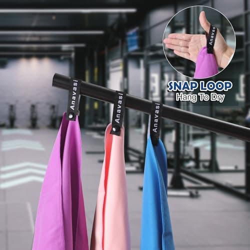 Anavasi 6 PCS Microfibre Towels for Adults, 2*(180*80 + 80*40 + 50*30) cm — view 4