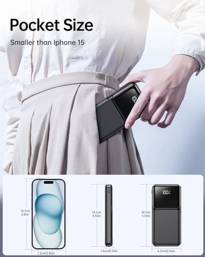 Power Bank 15000mAh USB C 22.5W Fast Charging Portable Charger — view 6