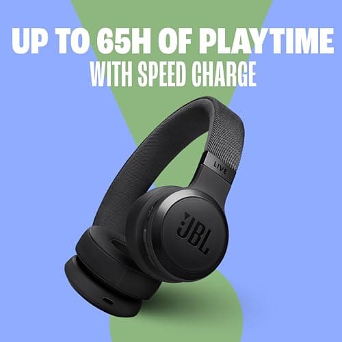 JBL Live 670NC Wireless Noise Cancelling On-Ear Headphone, Blue — view 5