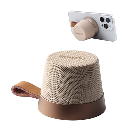FIGMASU Magnetic Speaker Mini Bluetooth Portable, Phone or Tablet Stand Wireless Speakers Lightweight Small But Loud, Waterproof Speakes for Travel, Bike, Outdoors, Shower, for His/Her Birthday