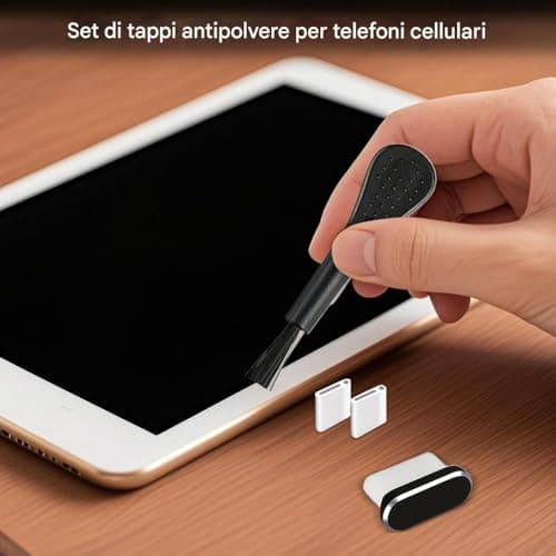 USB C Charging Port Cover - 2 Pack Silicone Dust Plugs with Cleaning Tool | Waterproof Dust Plug for Smartphone, Tablet, Laptop, Home Use, Gym, Travel, The — view 2