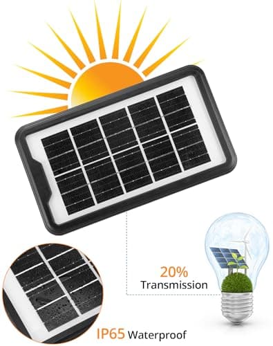 QWORK® Small Solar Panel Charger Portable USB Solar Panel, 6V 3.5W 600mA, for Camping Hiking Outdoor Activities — view 4
