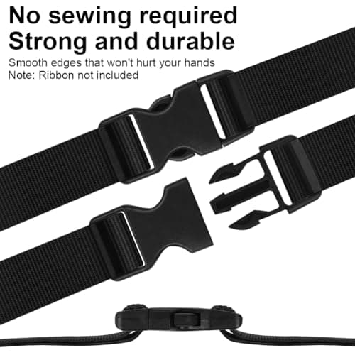 AUAUY Plastic Buckles Clips 38mm(8 Pcs), Dual Adjustable Ends — view 5