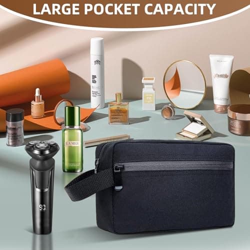 Toiletry Bag for Men Travel Wash Bag Portable Waterproof Gym Bag w/Handle — view 2