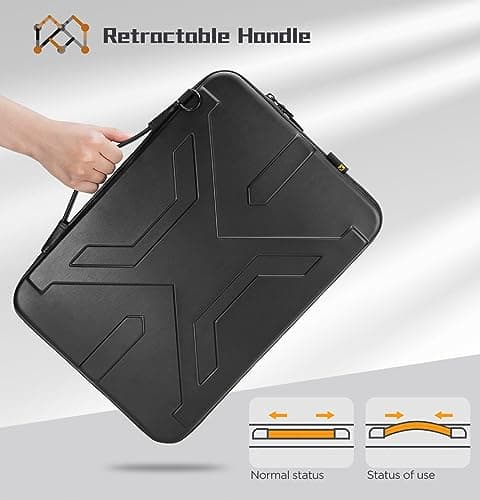 KIZUNA Laptop Case bag 13 Inch Shoulder Sleeve Hard Shell Briefcase For MacBook Pro 14 M4 M3/13.6" 13" MacBook Air M3/Yoga Slim 7x/IdeaPad Flex 5 Gen 8 14"/ThinkPad X13 L13 E14/14.5" XPS 14,Black — view 2