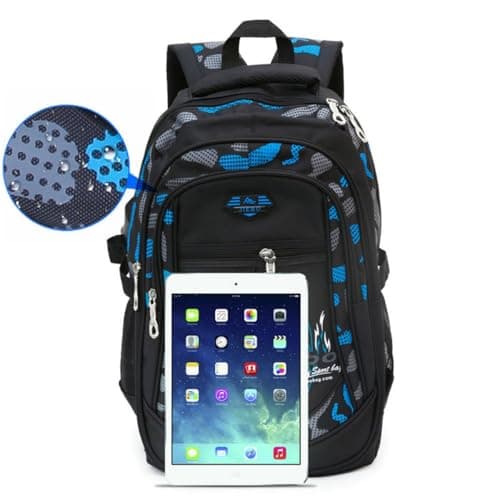 ADGBPE Boys Backpack School Bag Secondary Rucksacks Teenage Student Durable Heavy Duty Large Kids Bookbags Waterproof (2-Blue) — view 2