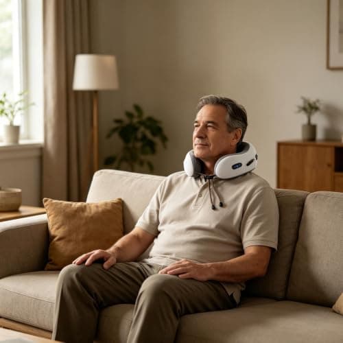 Massage Neck Pillow - 3 Levels Electric Ergonomic Quiet Support With Heat — view 5