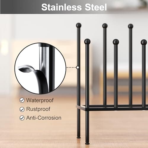 pickpiff Free Standing Shoe Racks - Black Metal Boot Rack, Shoe Organizer for Dorm Room, Closet, Entryway, Bedroom, Patio Outdoor, Hallway, Black Shoe Rack Organizer, Shoe Storage Fit for 4 Pairs — view 2