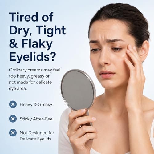 Lanolin Free Eyelid Ointment for Dry Irritated Sensitive Eyelids, Soothing Eye Cream - Moisturising Eye Care for Flaking Tight Skin - Non-Greasy Gentle Cream for Daily Care (10G) — view 4