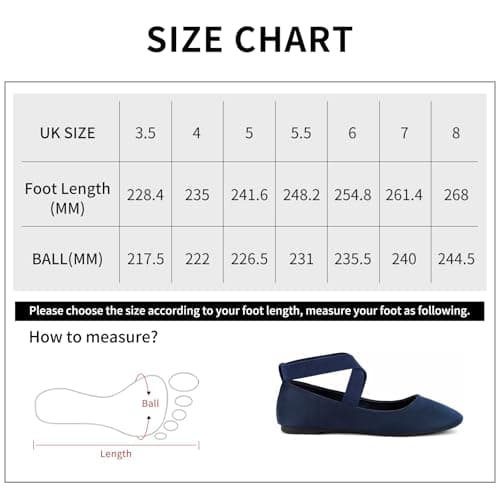 MaxMuxun Womens Ballerina Ankle Elastic Crossing Strap Round Toe Comfy Pump Shoes Navy Blue — view 5