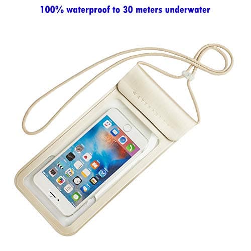 Baitoo Waterproof Phone Pouch,IPX8 Waterproof Phone Case Bag Holder for iphone 14 Pro Max/14 Plus/13 Pro Max/13 Pro/13/12/12 Pro Max/11/11 Pro Max/Xs Max/XR to 6.9" for Kayaking Swimming Beach(Gold) — view 6