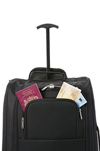 5 Cities The Valencia Collection Hand Luggage, 42 Liters, Plain Black Set of 2 — view 5