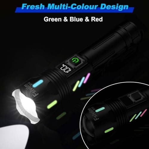 Fsiviim 1000000 Lumen Rechargeable Torches Led Super Bright, Powerful Torch — view 2