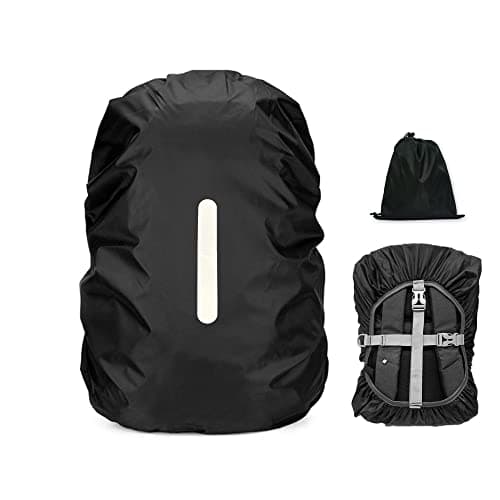 LICQIC Waterproof Rain Cover for Backpack, M (40-50L), Black