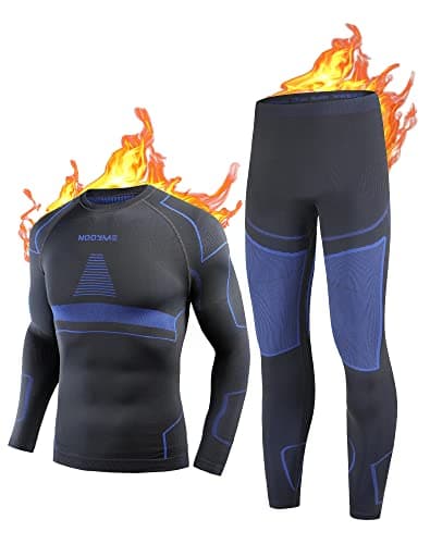 NOOYME Men's Thermals Base Layers Ski Compression Top & Bottoms Set