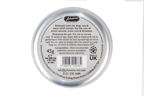 Johnson's Antiseptic Balm for Cats, Dogs and Small Animals Pet First Aid Kit, 45g - Antiseptic for Cats, Wound Care for Dogs and Dog Skin Irritation Treatment — view 2