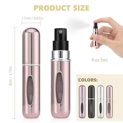 MBSIVSA 4PCS Travel Perfume Bottle, 5ML Mini Perfume Bottle, Perfume Atomiser for Travel Holiday, Outdoor Activities — view 2