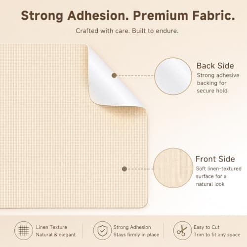 3 Pack Beige Self-Adhesive Repair Patches, Canvas Fabric Patches for Furniture Sofas, Car Seats, Tents, Jackets, Bags, Umbrella, Chairs — Woven Cloth Sticker Mending Kit (20 x 30 cm) — view 3