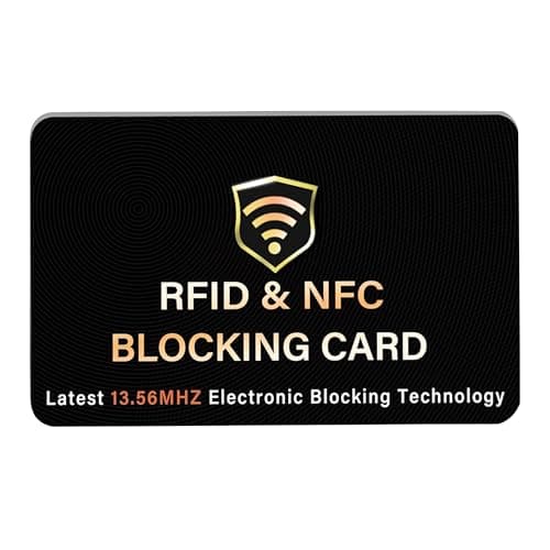 SAITECH IT RFID Blocking Card, One Card Protects Entire Wallet Purse, NFC Contactless Bank Debit Credit Card Protector ID ATM Guard Card Blocker–(Black), Black, 1 Pcs Black, Rf