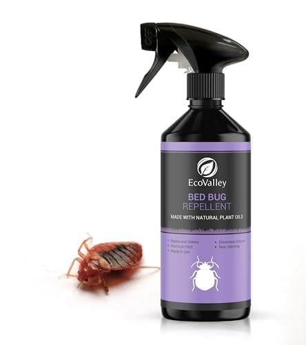 EcoValley Bed Bug Repellent Spray 500ml - Fast Acting Bedbug Terminator Treatment for Mattresses, Homes, Caravans, Trucks, and Bedrooms
